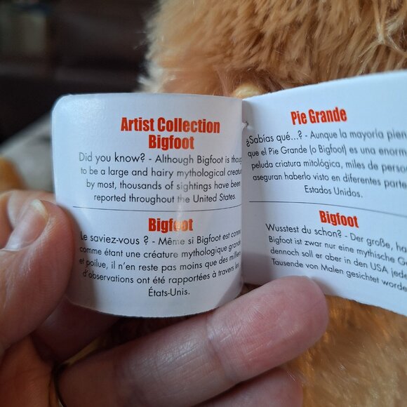 Wild Republic Artist‎ Collection Bigfoot Stuffed Animal Plush Toy 18 inches - Picture 10 of 15